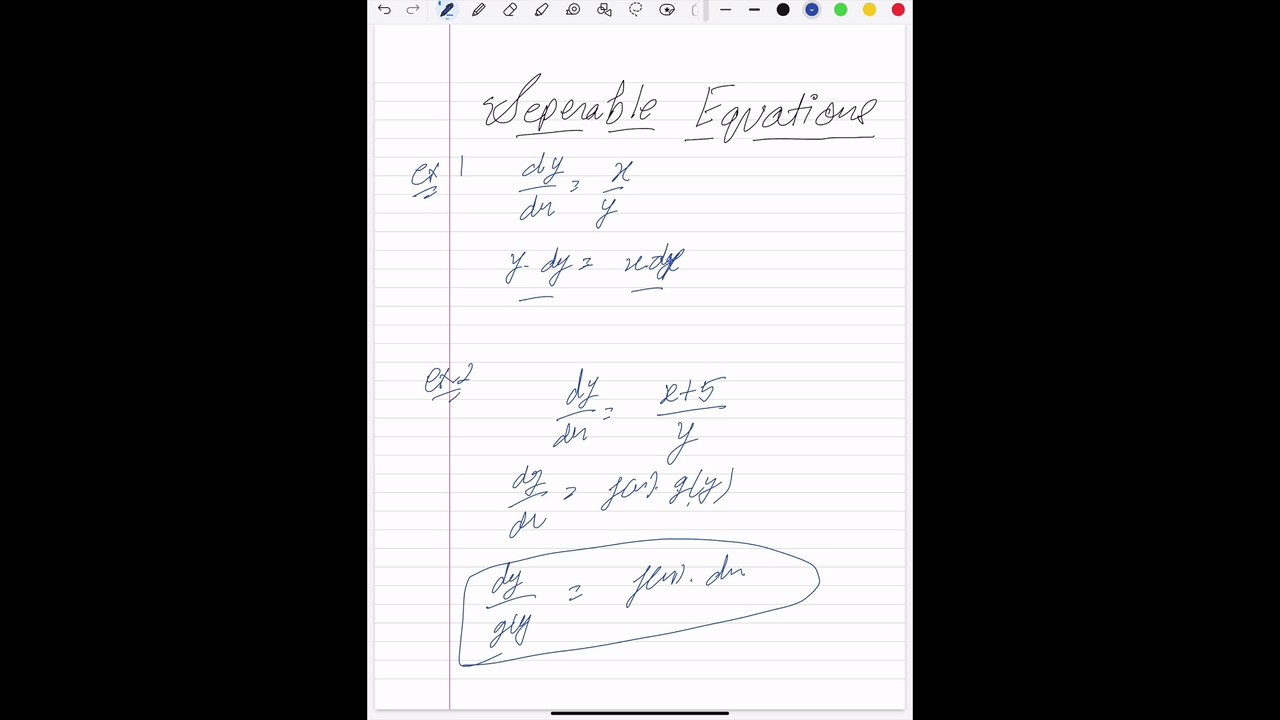 Separable Equation and Integrating Factor Method