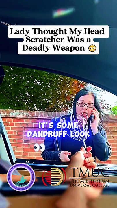 Lady Thought My Head Scratcher Was a Deadly Weapon 😳🤣
