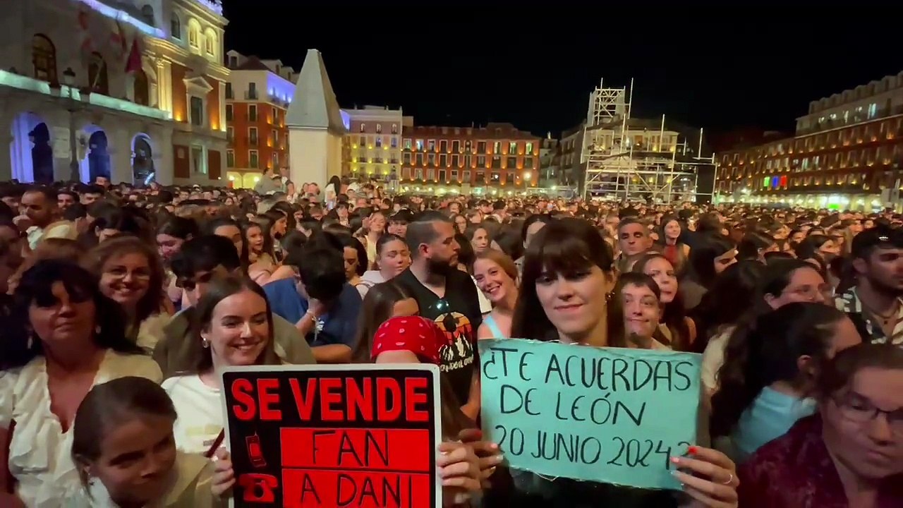 Concierto de Dani Fernández en la plaza Mayor de Valladolid