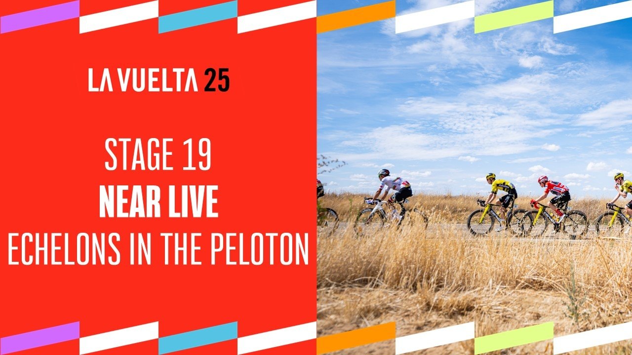 Echelons in the peloton - Stage 19 - La Vuelta 2025