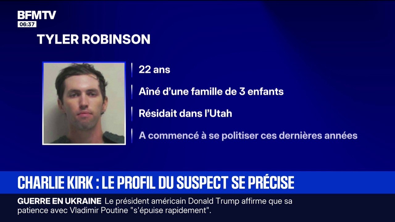Qui est Tyler Robinson, le supposé meurtrier de Charlie Kirk ?