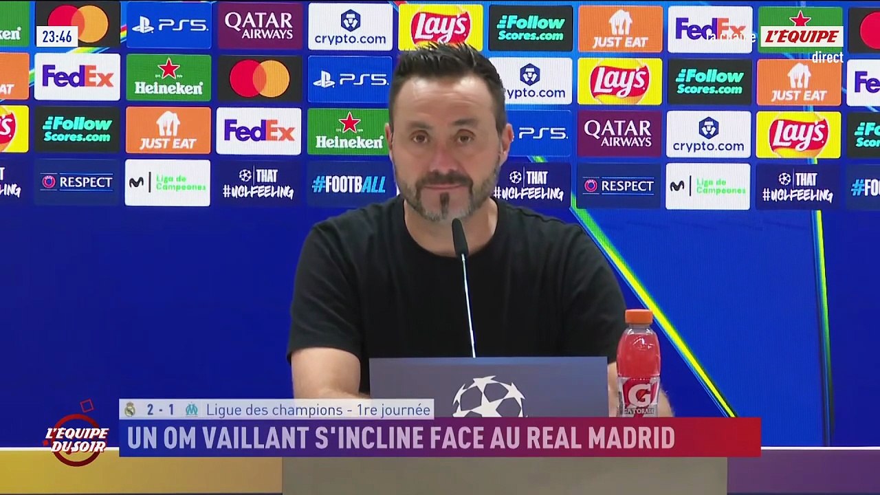 De Zerbi : « Le penalty est honteux » - Foot - Ligue des champions - OM