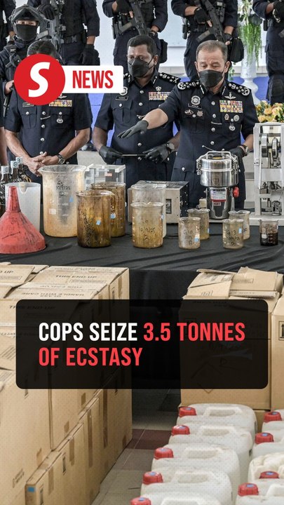 Cops seize 3.5 tonnes of ecstasy worth RM600mil in largest drug bust this year