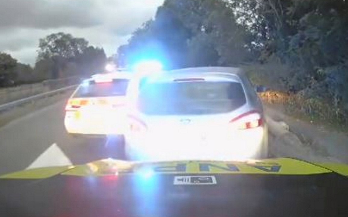 'Britain's slowest police chase' ever as driver makes escape at 5mph