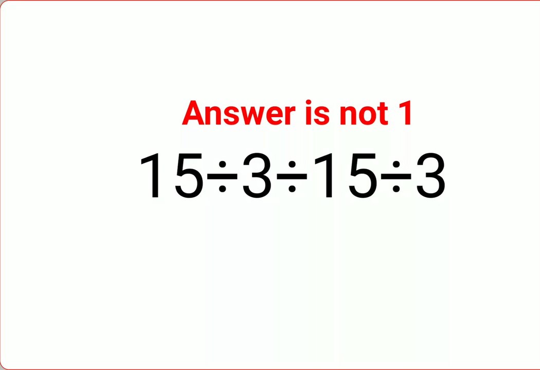 15÷3÷15÷3 The answer is not 1. Many got it wrong!  Ukraine Math Test #math #percentages #ukraine