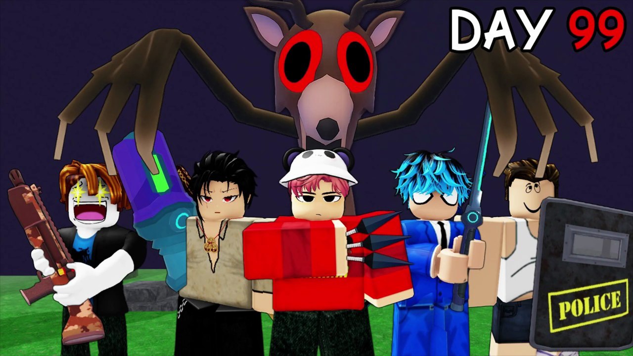 ROBLOX | Can 5 YouTubers Survive 99 Nights in the Forest