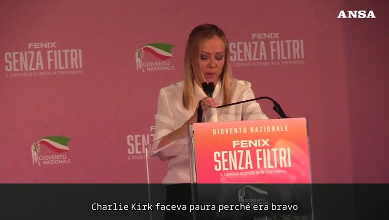 Kirk, Meloni: "Fermato perche' smontava narrazione mainstream"