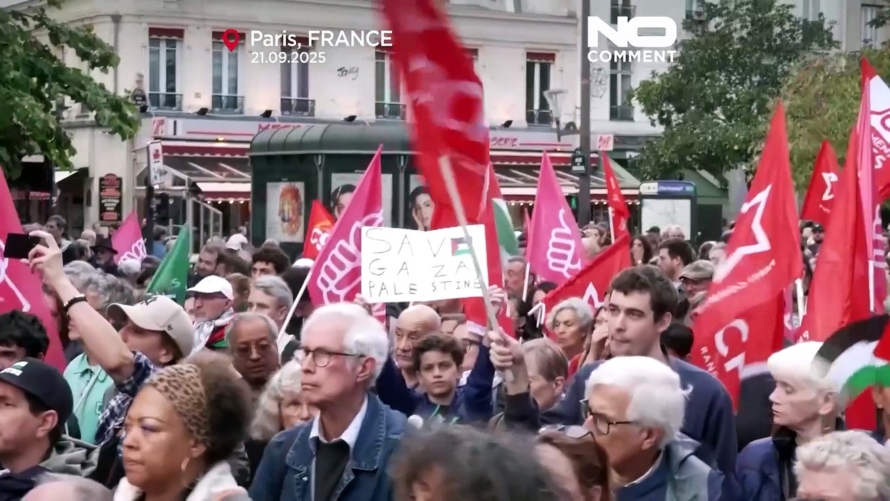Thousands march in Paris for recognition of Palestinian state