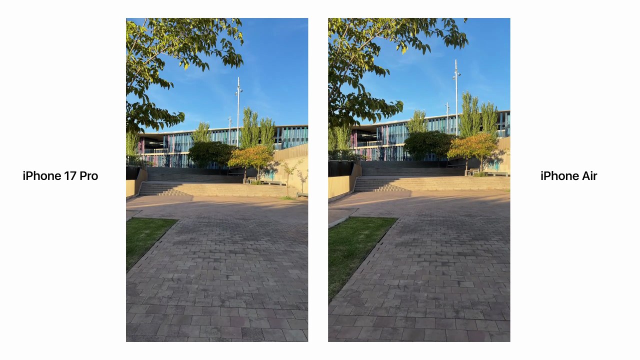 Vídeo iPhone Air vs iPhone 17 Pro