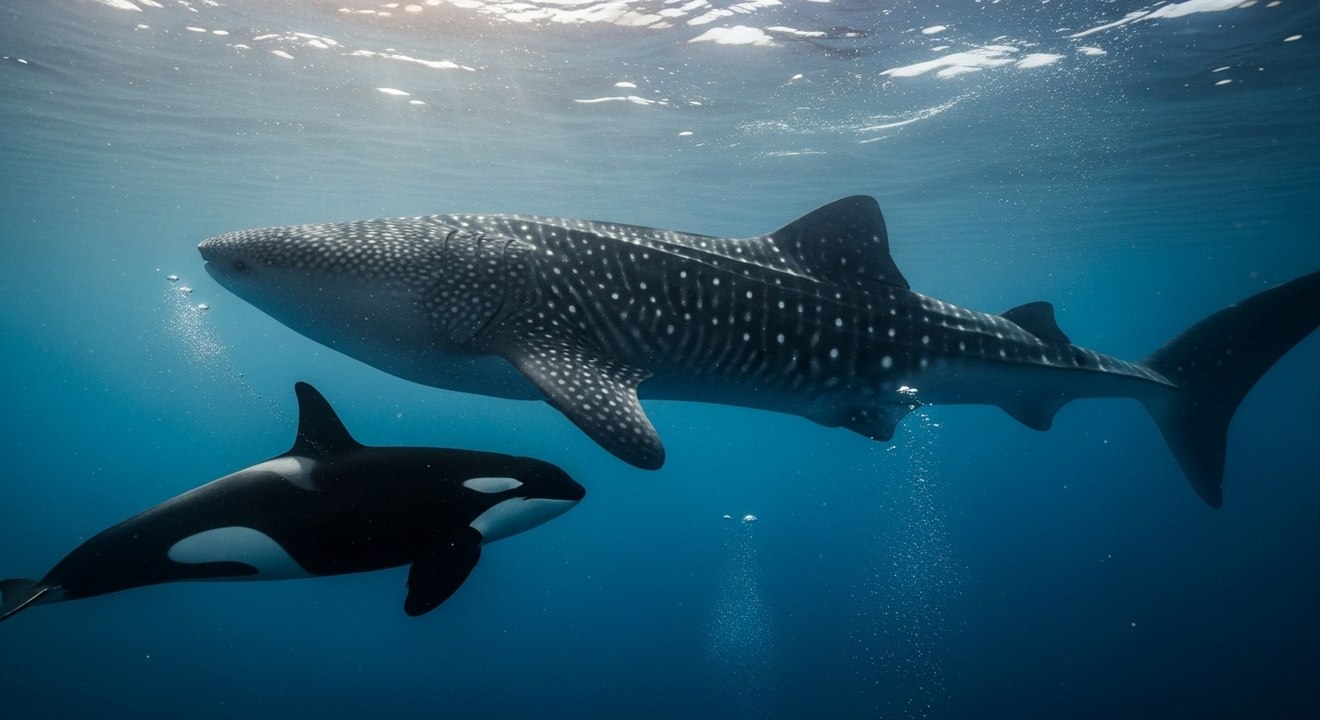 Killer Whales vs. Whale Sharks: The Ocean's New Battle.
