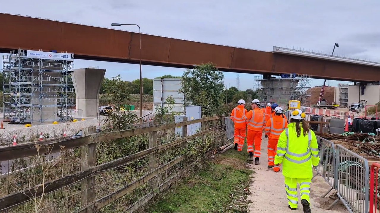 We visited the HS2 works in Birmingham to see the 'viaduct slide'