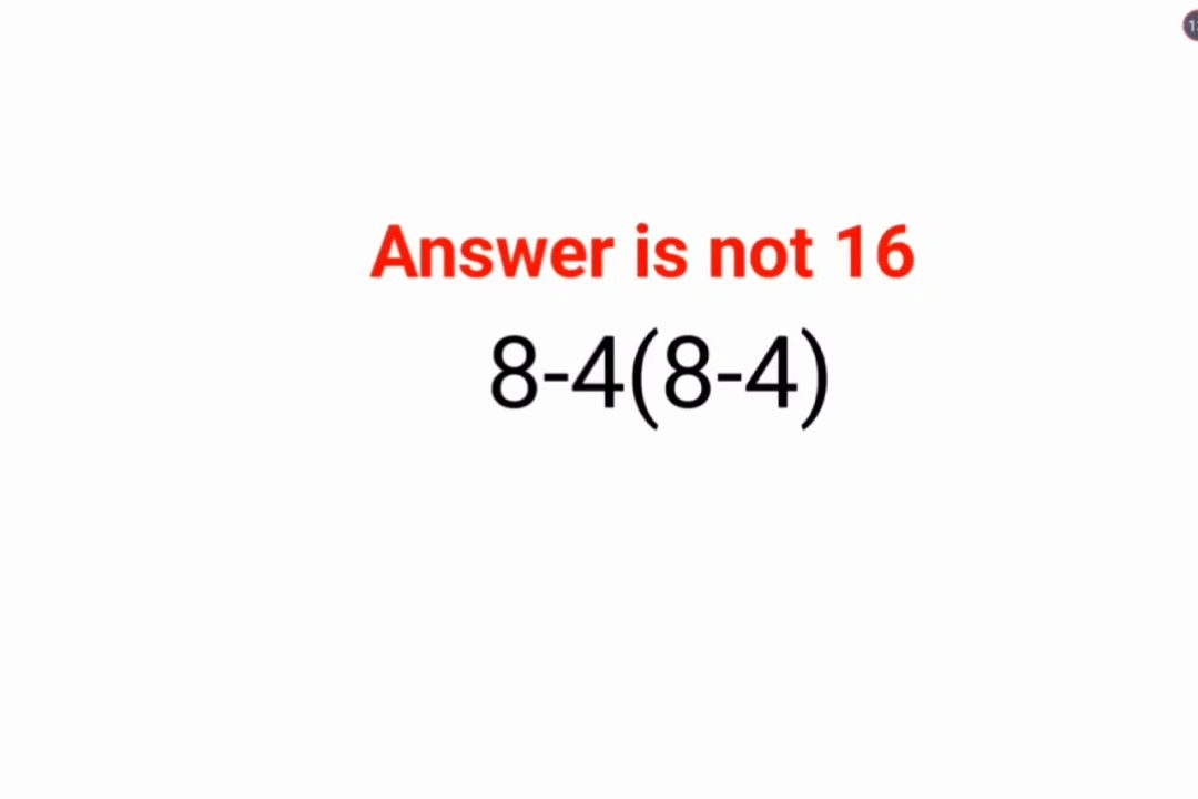 8-4(8-4) The answer is not 16. 99% failed! Can you do it? #math #logicalstation #mathproblem #math