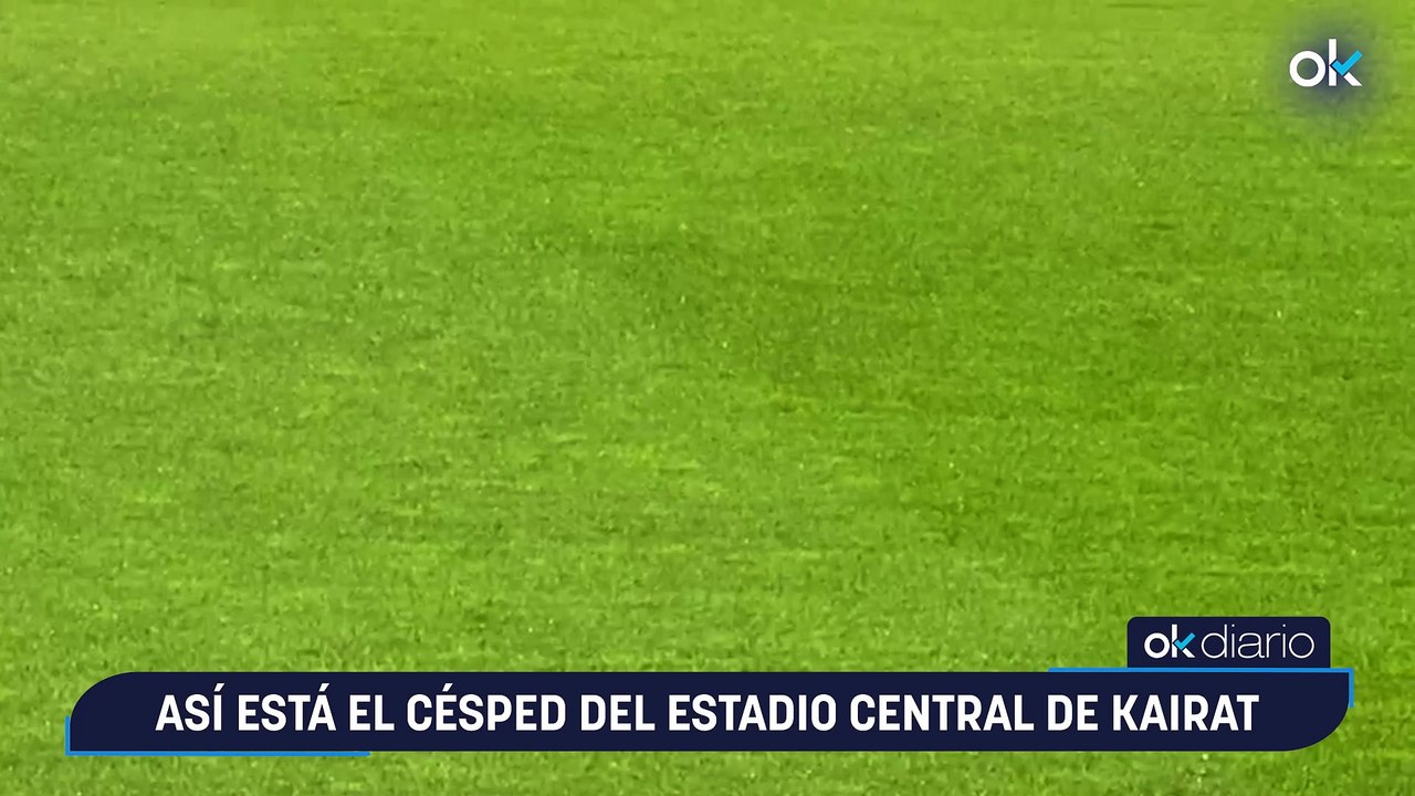 Así está el césped del estadio Central de Kairat