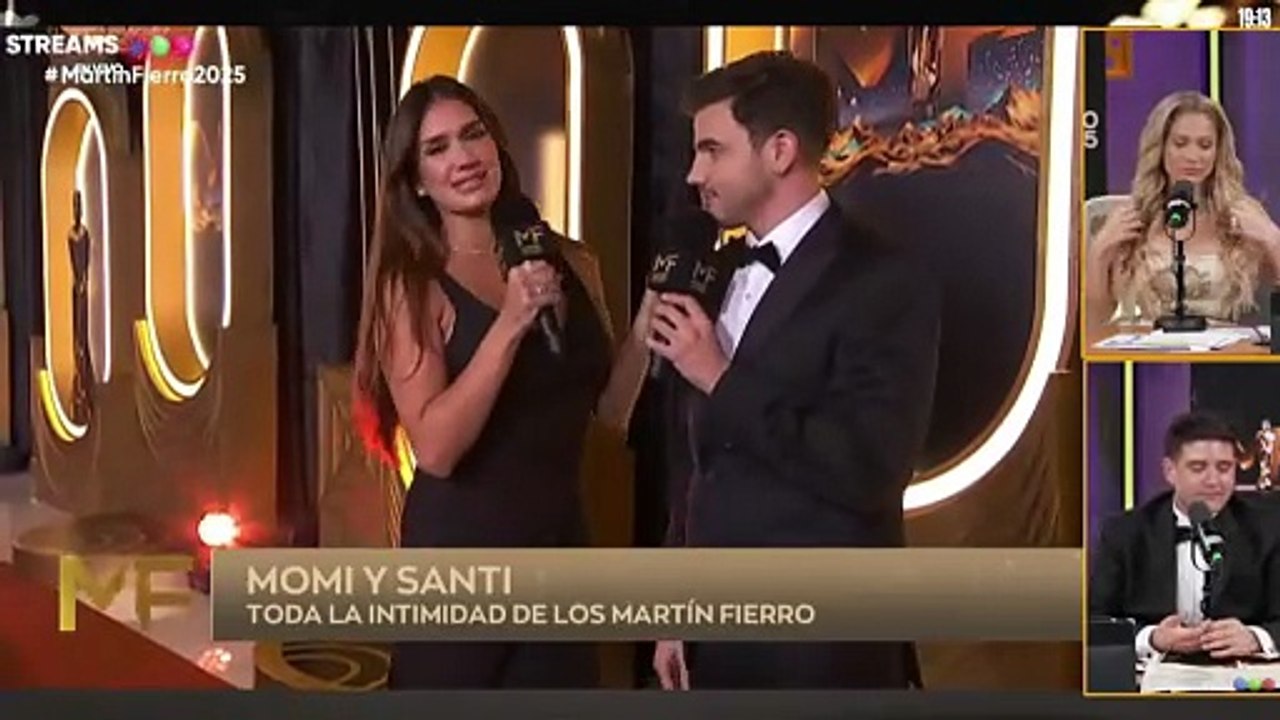 El tropiezo de Momi Giardina en la alfombra de los Premios Martín Fierro 2025