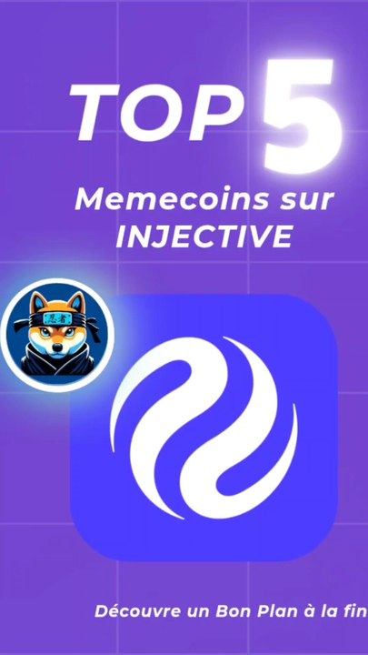 Top 5 des Memecoins sur INJ 🔥