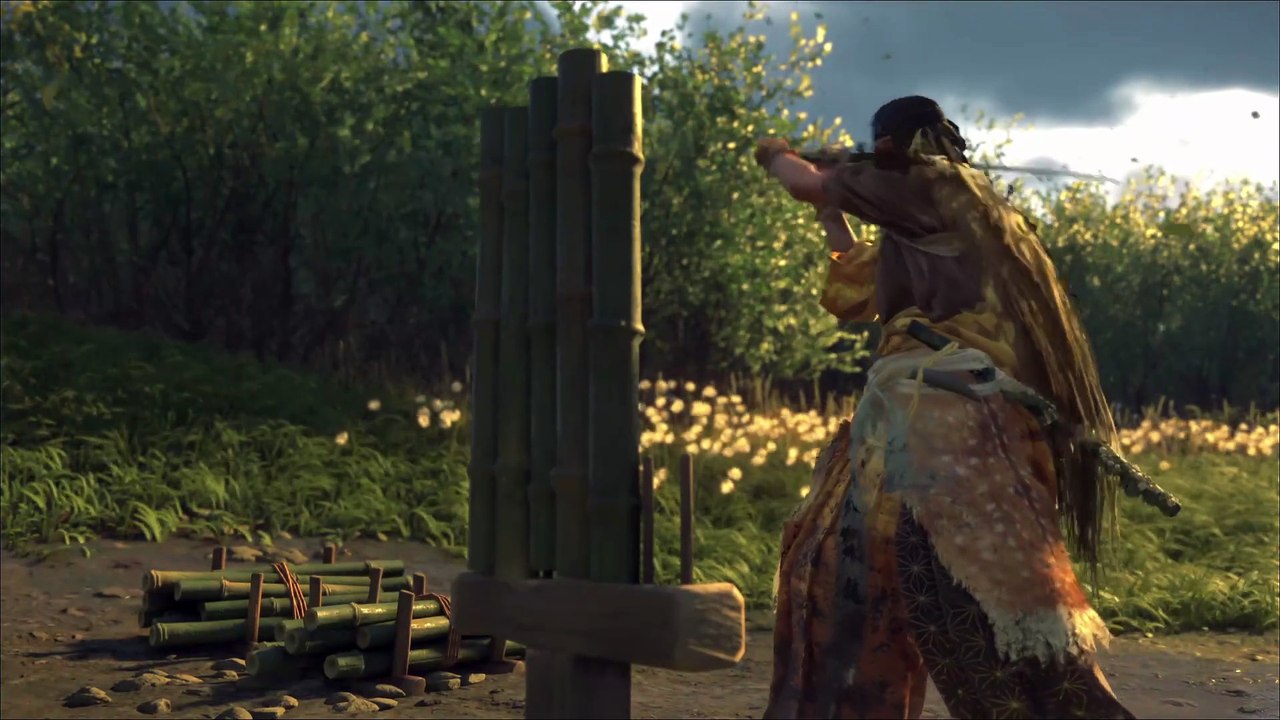 Ghost of Yotei - Découpe de bambou