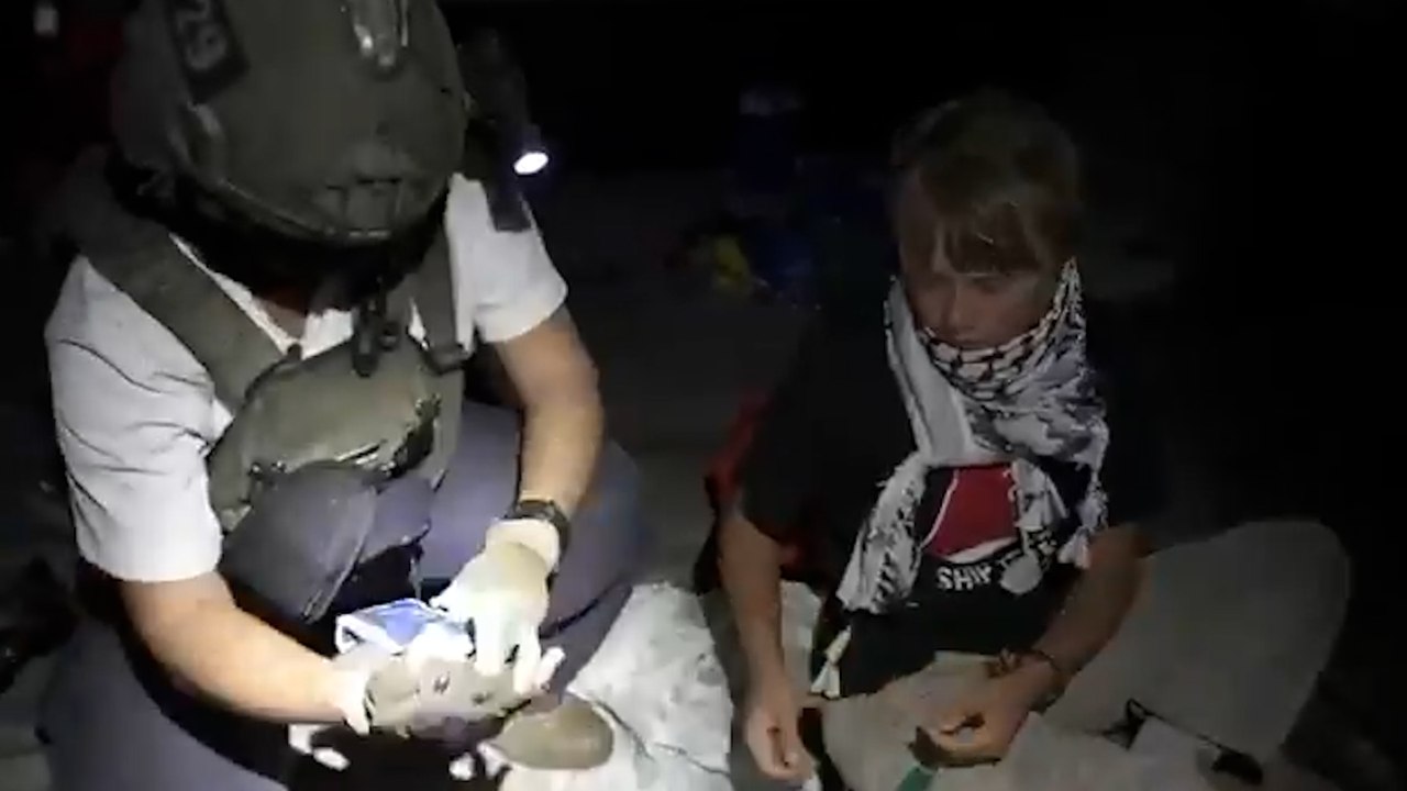 Israel comparte un vídeo de Greta Thunberg tras ser abordada su flotilla