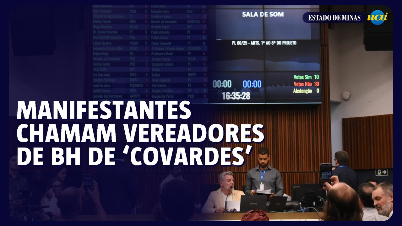 Tarifa Zero: após derrota, manifestantes chamam vereadores de BH de "Covardes"