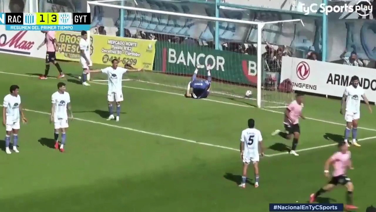 Racing de Córdoba 1 - Gimnasia y Tiro 2: el resumen del primer tiempo