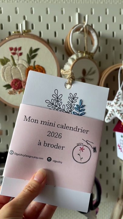 Mon calendrier 2026 à broder