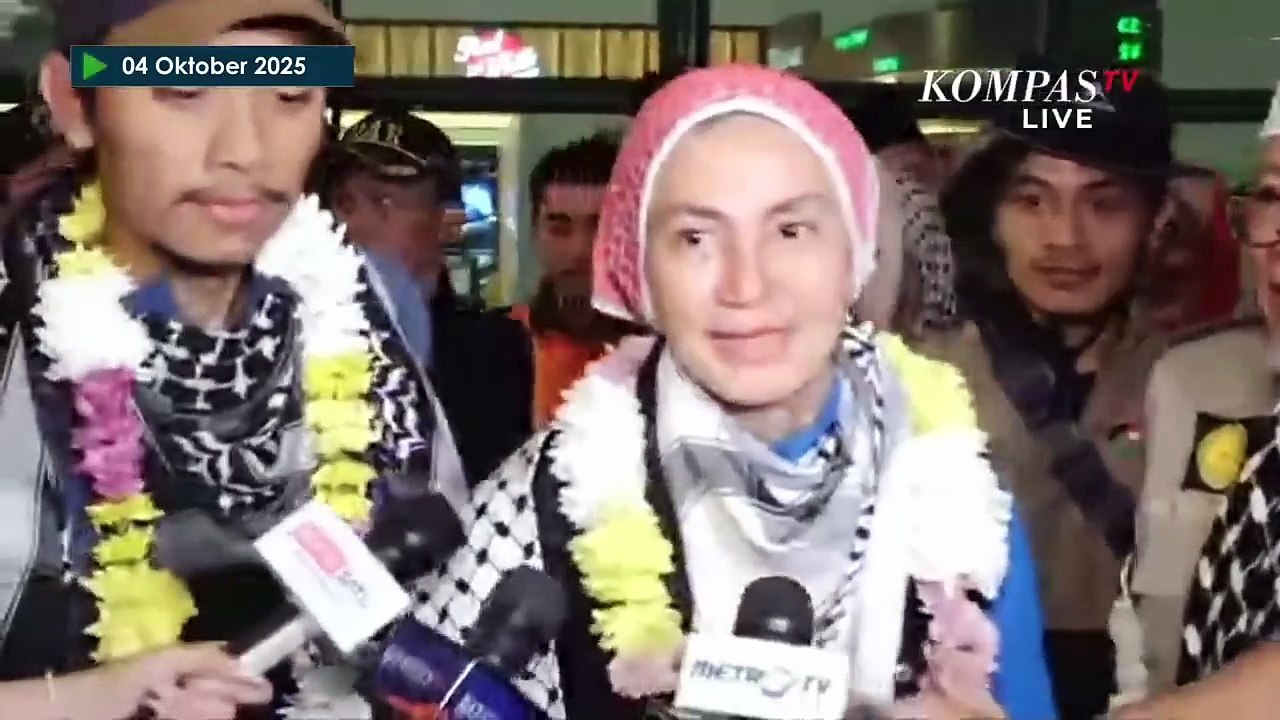 [FULL] Wanda Hamidah Tiba di Indonesia Usai Misi Global Sumud Flotilla ke Gaza: Free Palestine!