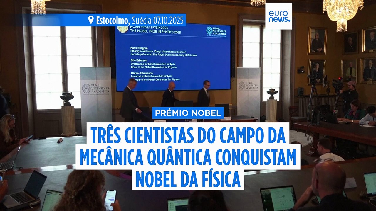Três cientistas ganham o Prémio Nobel da Física por trabalho sobre mecânica quântica