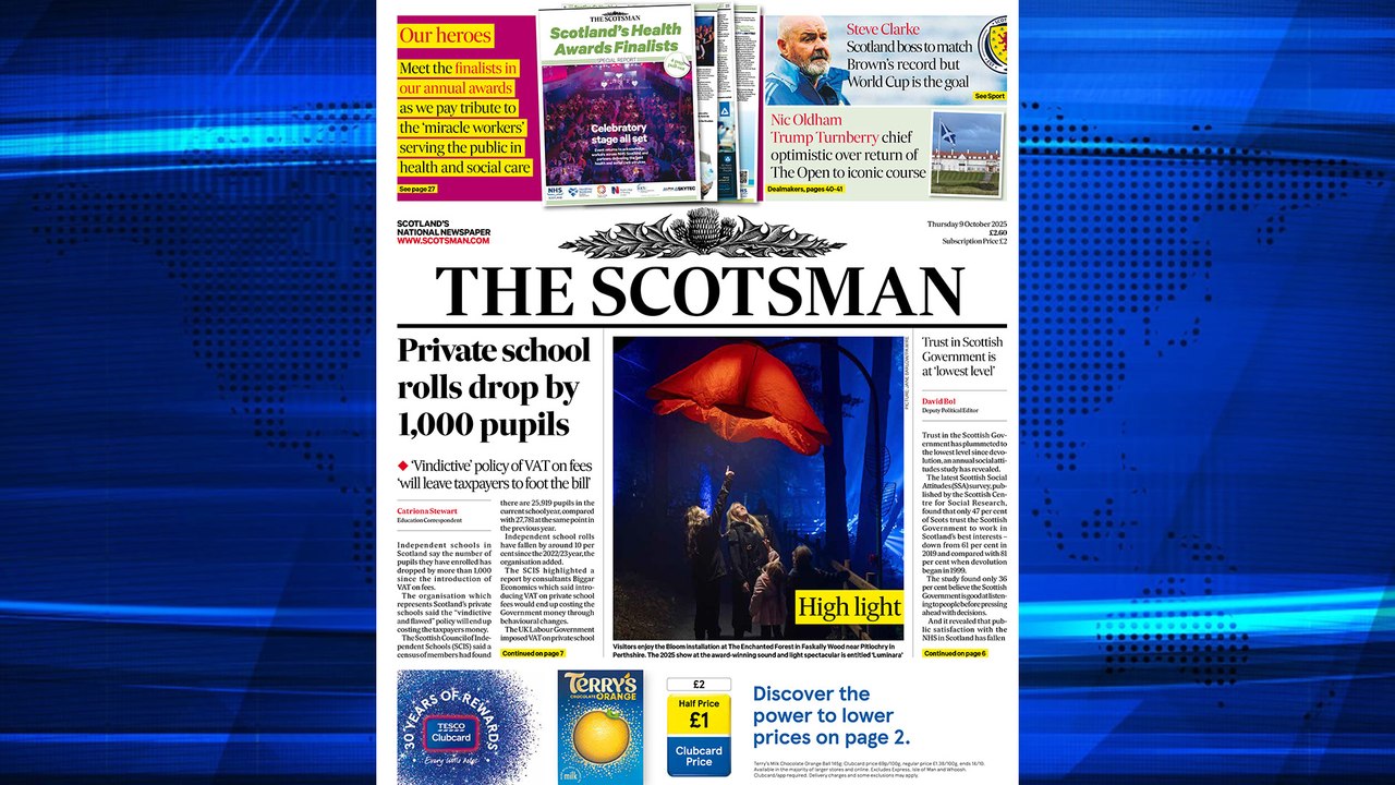 The Scotsman Bulletin Thursday October 09 2025 #Politics #Gaza