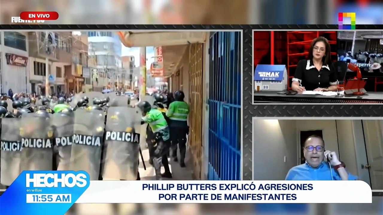PHILLIP BUTTERS EXPLICÓ AGRESIONES POR PARTE DE MANIFESTANTES | Willax