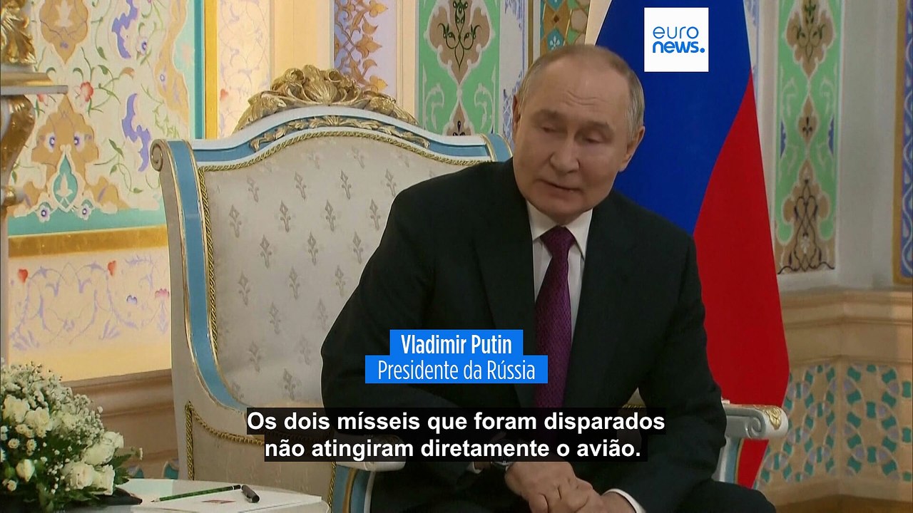 Putin admite que defesas aéreas russas abateram avião da Azerbaijan Airlines em 2024