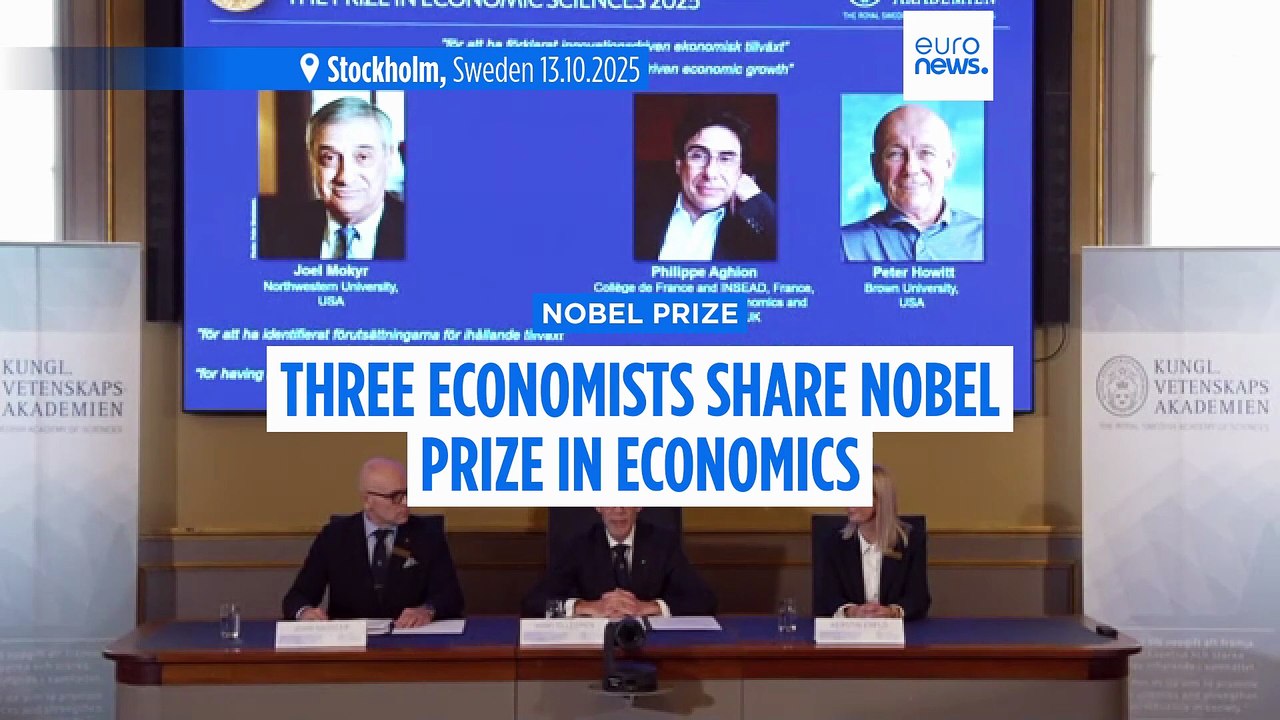 Joel Mokyr, Philippe Aghion and Peter Howitt win 2025 Nobel Prize for Economics