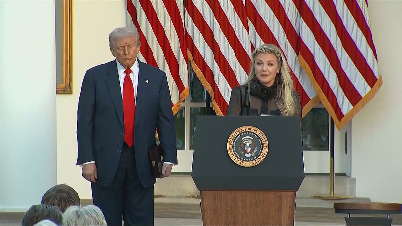 Donald Trump in stitches as Erika Kirk delivers side-splitting Charlie Kirk joke