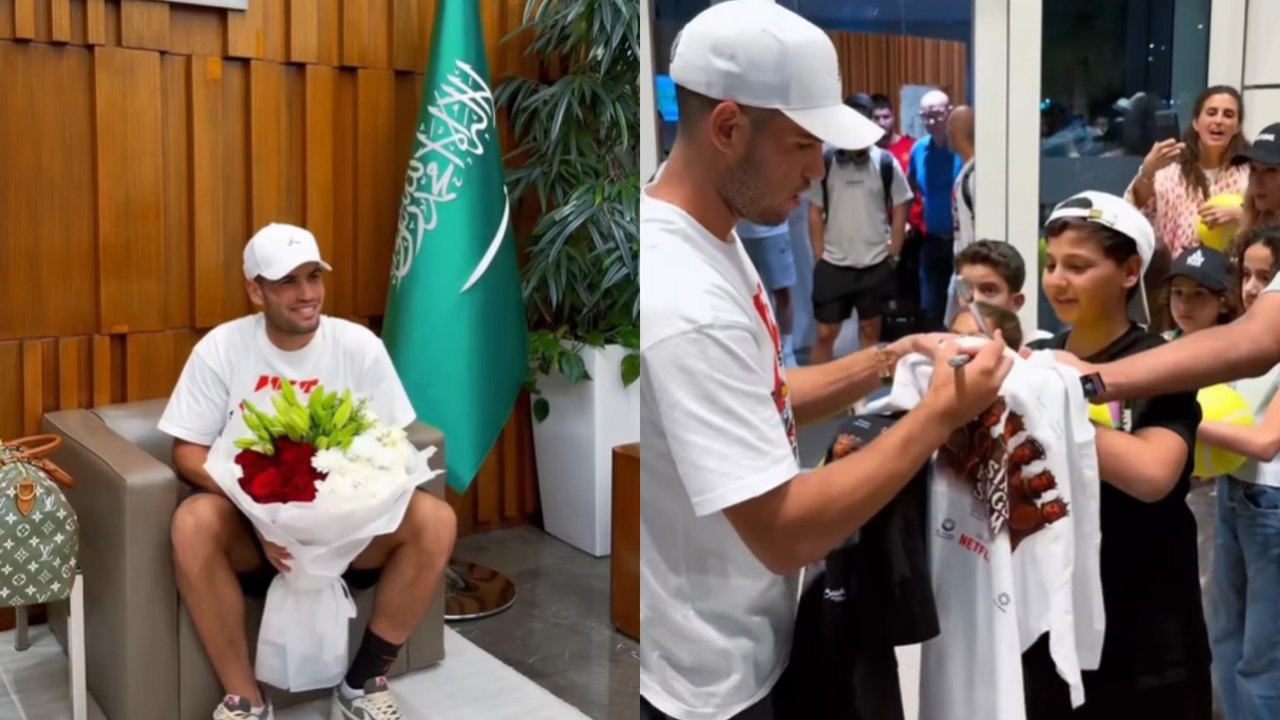 Six Kings Slam 2025 - Carlos Alcaraz a soigné sa cheville et est arrivé à Riyad pour le Six Kings Slam !