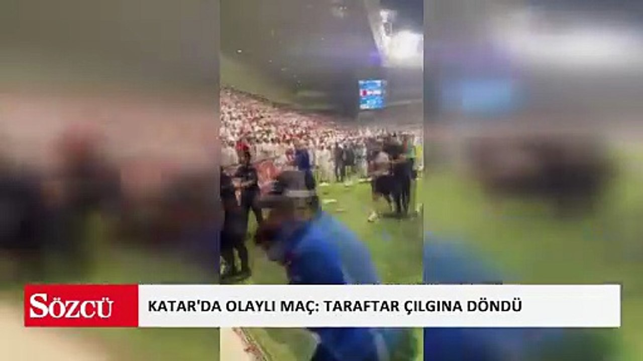 Katar'da olaylı maç! Taraftar çılgına döndü