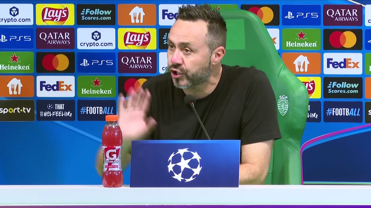 De Zerbi : « En première mi-temps, il n'y avait qu'une équipe sur le terrain » - Foot - Ligue des champions