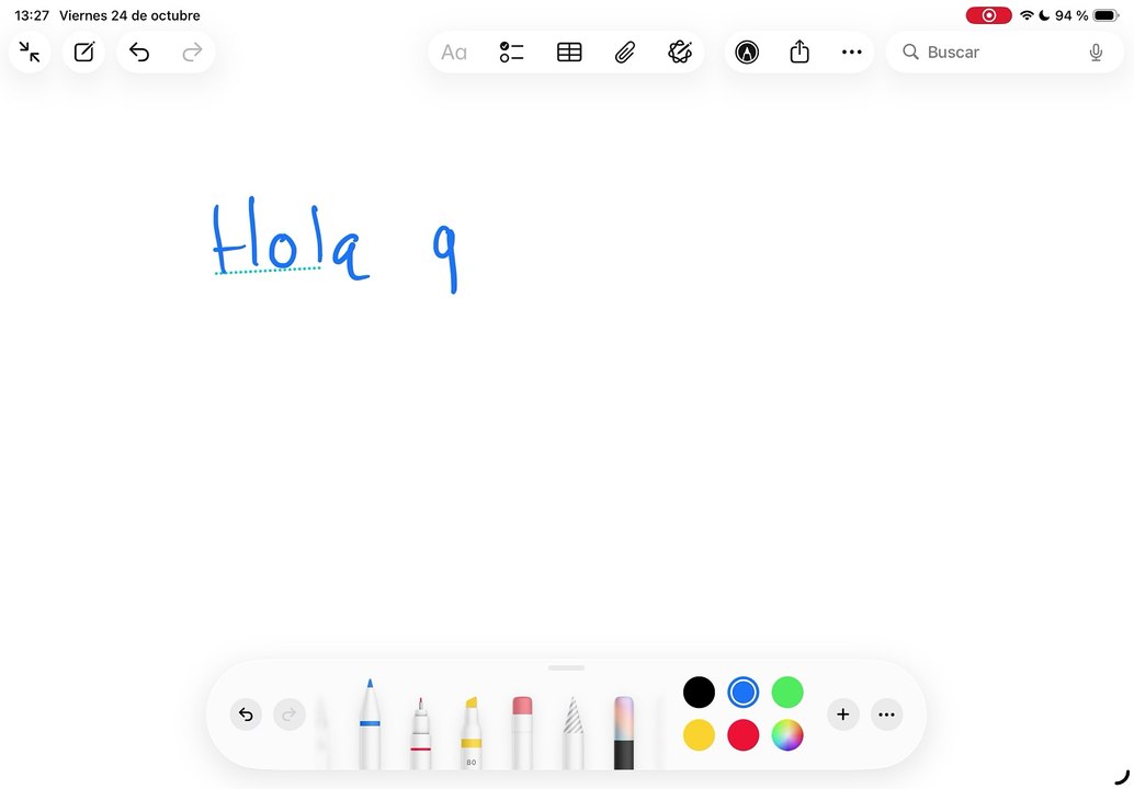 Corrección gramatical y de estilo en Notas (iPad)