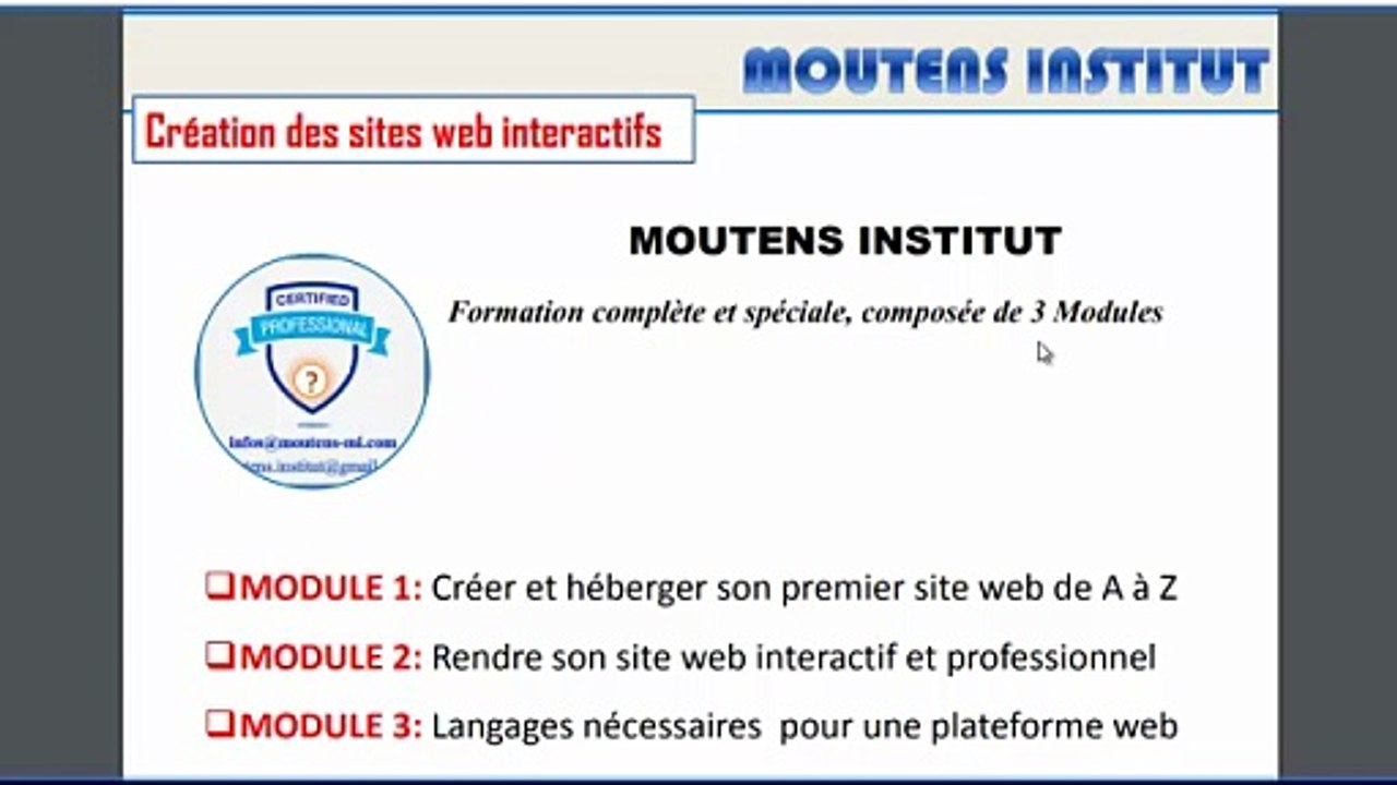 Formation Création de Sites Web 3.0 🌐