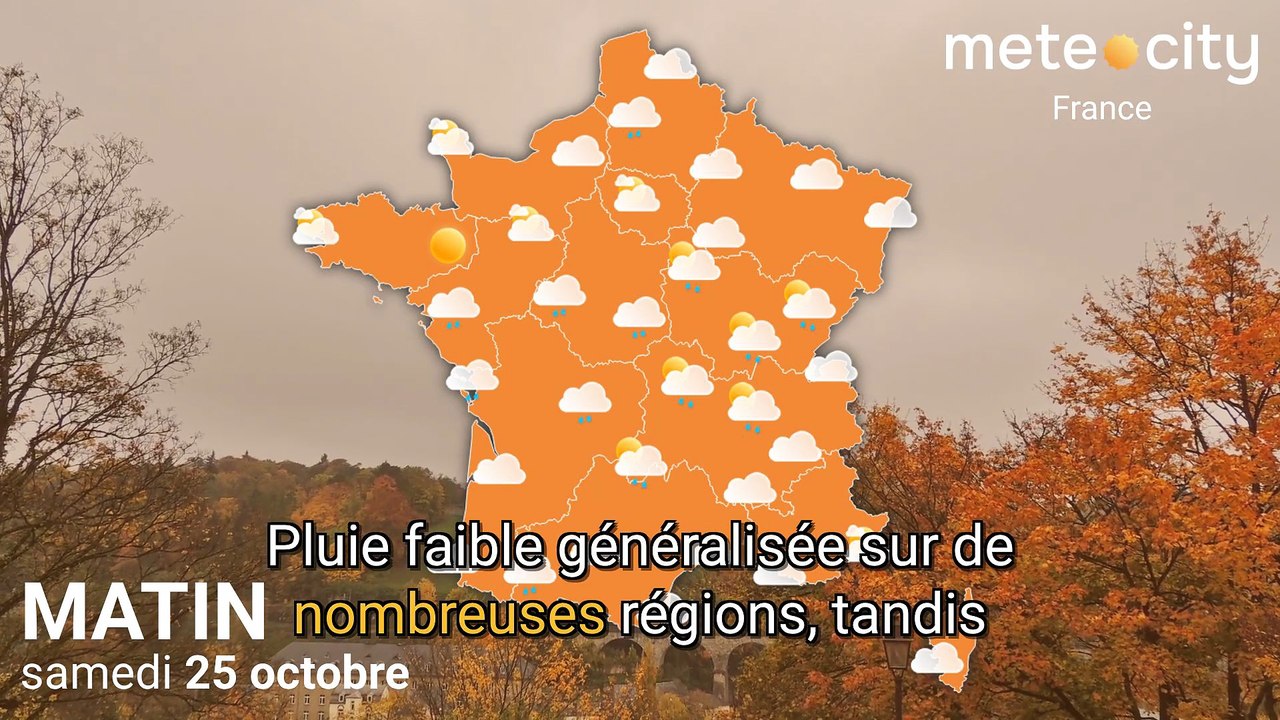 Bulletin météo France du samedi 25 octobre 2025