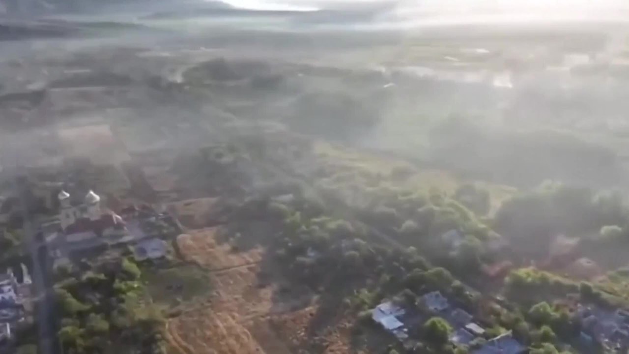 Drone videos show Russia's recent advances in Ukraine
