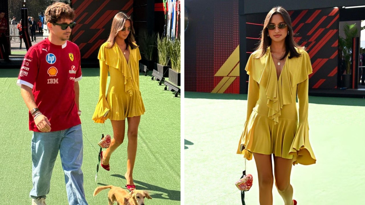 Alexandra Saint Mleux, prometida de Charles Leclerc, viste inspirada en la mariposa monarca