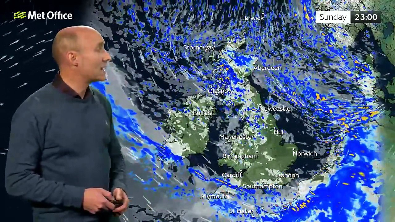 Met Office Sunday Afternoon Weather Forecast 26/10/2025