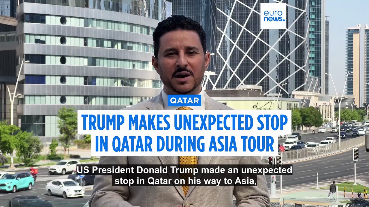 Trump makes unplanned stop in Qatar to discuss Gaza peace efforts