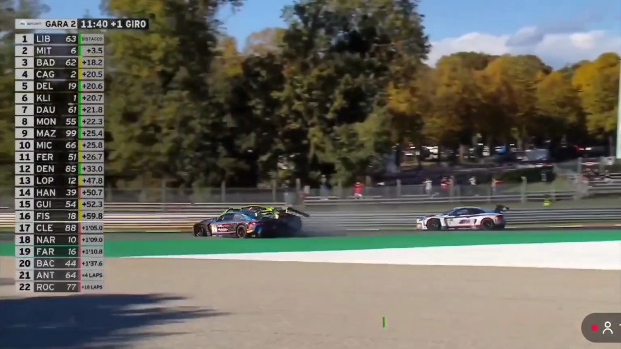 Italian GT 2025 Monza Race 2 Caglioni Deledda Collision