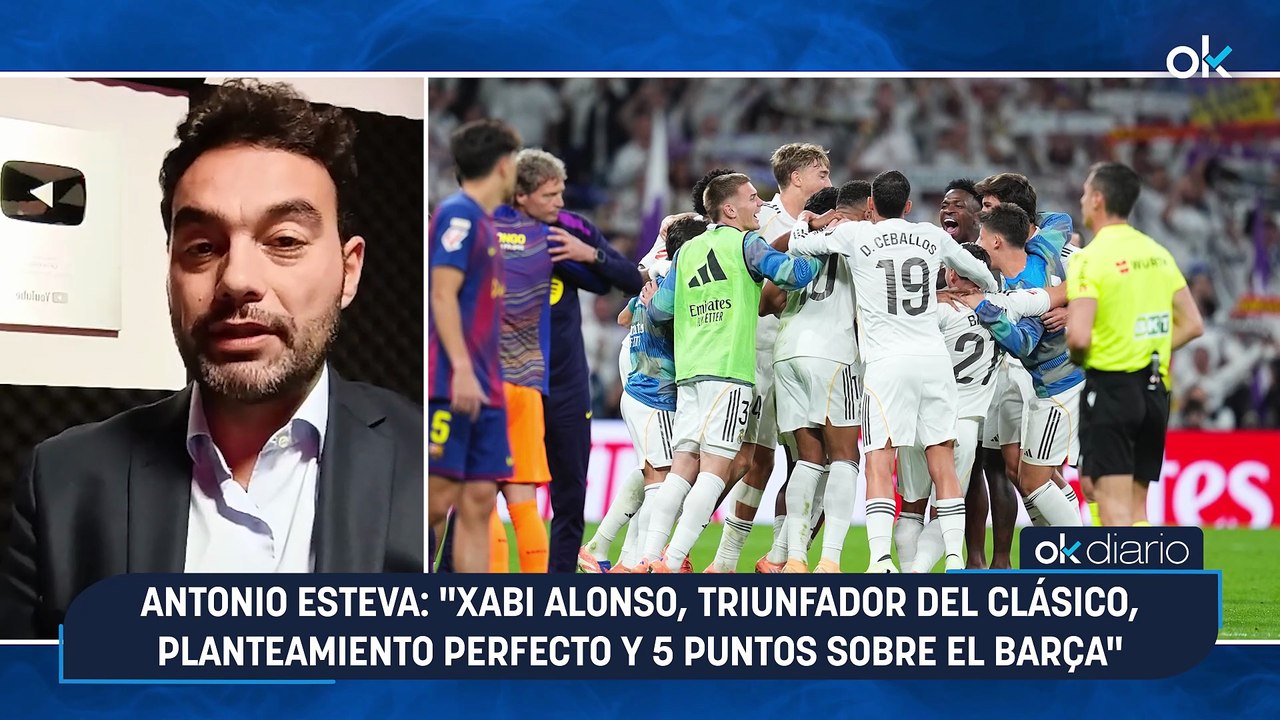 Antonio Esteva: "Xabi Alonso, triunfador del Clásico, planteamiento perfecto y 5 puntos sobre el Barça"