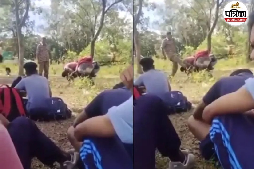 आदिवासी अभ्यर्थी को मुर्गा बनाकर लात मारने का वीडियो