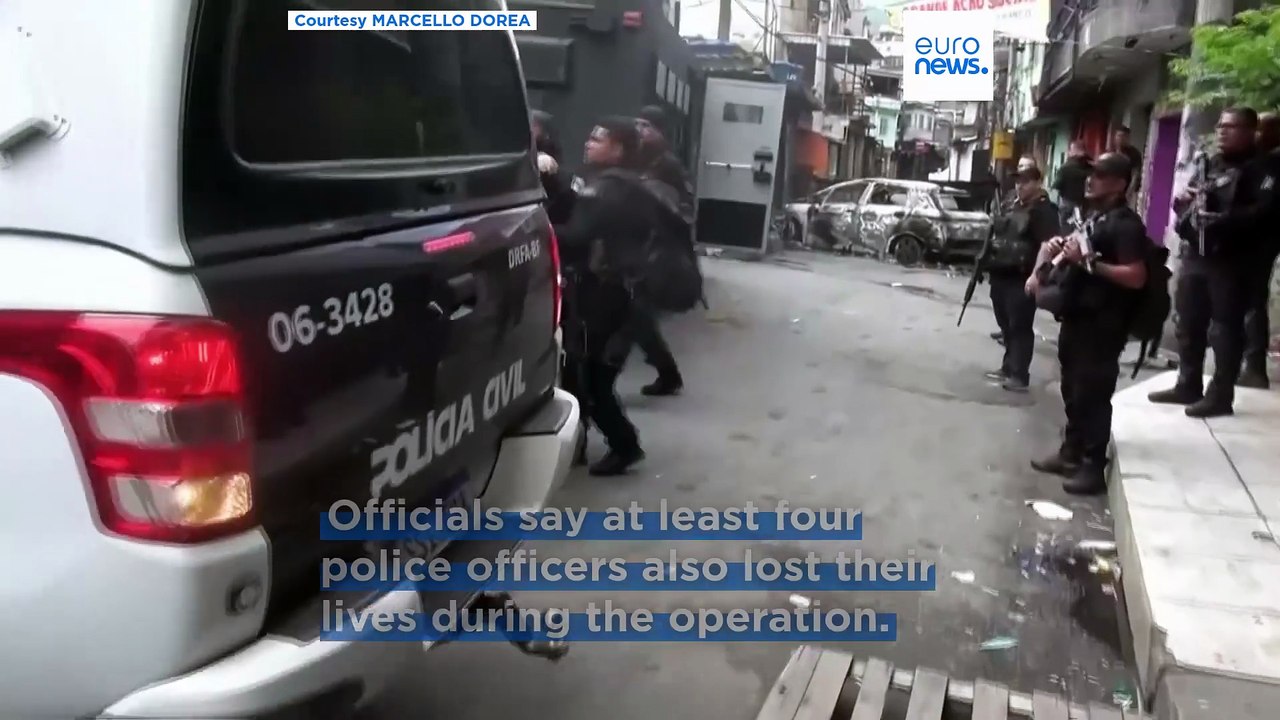 Brazil police raid on Rio drug trafficking gang leaves at least 64 people dead