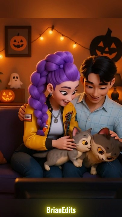 Huntrix and Saja Boys Family, Halloween KPop Demon Hunters #kpopdemonhunters #huntrix #sajaboys