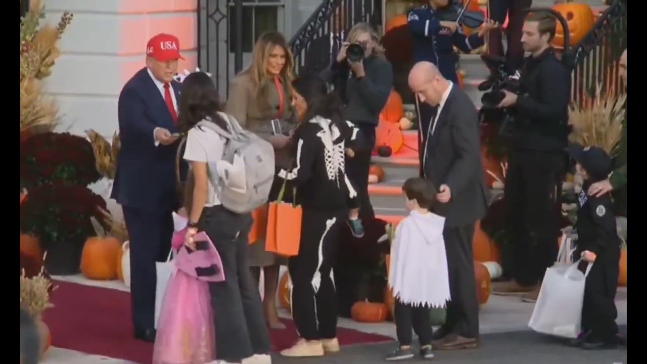 Stephen Miller goes “as himself” while Katie stuns as skeleton at White House Halloween with Trump and Melania