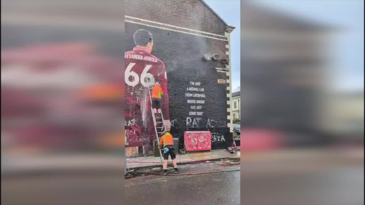 Trent Alexander-Arnold Mural Vandalized Ahead of Liverpool vs Real Madrid Clash
