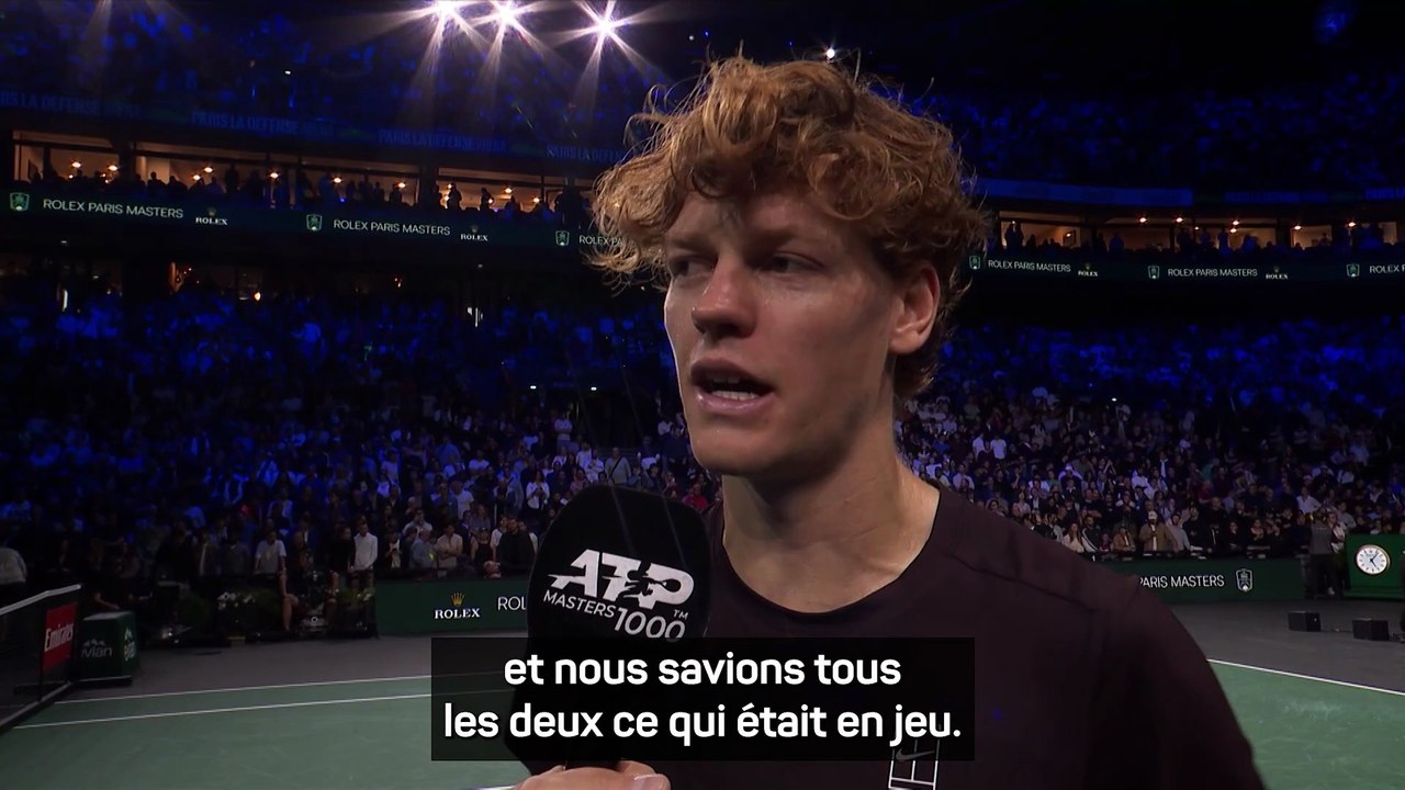Sinner : « Je suis extrêmement heureux » - Tennis - Rolex Paris Masters