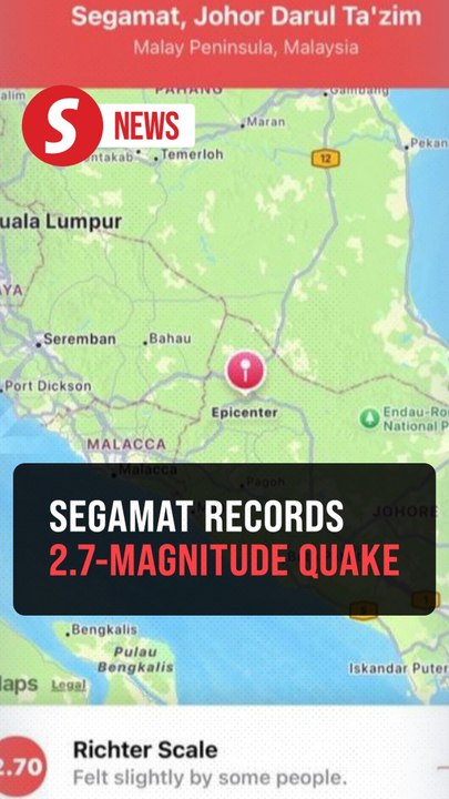 Minor 2.7-magnitude earthquake recorded in Segamat, says MetMalaysia